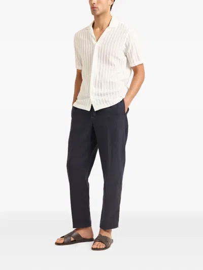 Orlebar Brown Maitan Stripe Shirt In White