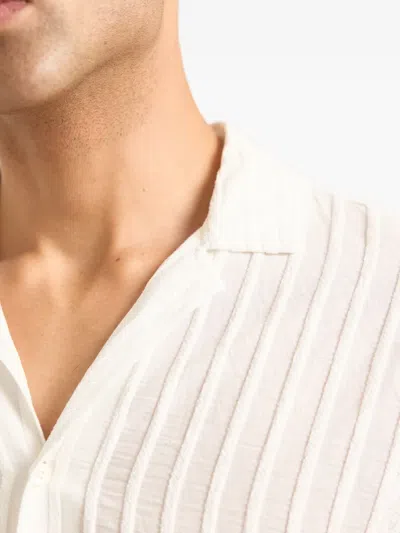 Orlebar Brown Maitan Stripe Shirt In White