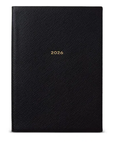 Smythson Leather Soho A5 2026 Diary In Black