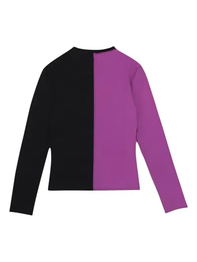 Callipygian Long Sleeve T-shirt In Purple