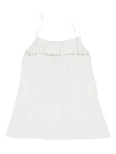 Callipygian Cotton Tank Top In White