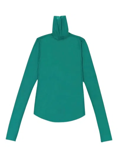 Callipygian Turtleneck Top In Green
