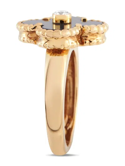 Pre-owned Van Cleef & Arpels  18k Yellow Gold Alhambra Diamond Ring