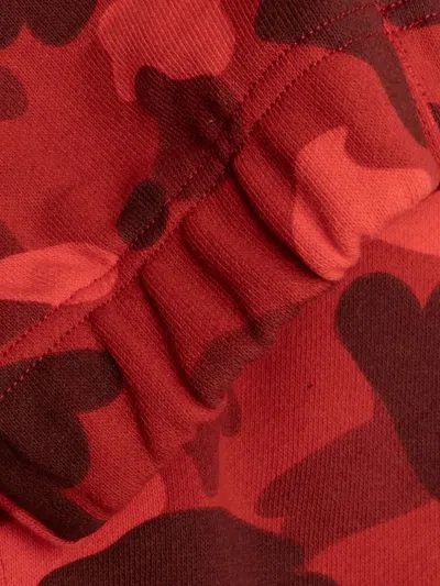 A Bathing Ape Camo-print Sweatpants In Red
