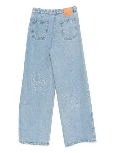Giuseppe Di Morabito Embellished Diagonal-panel Jeans In Blue