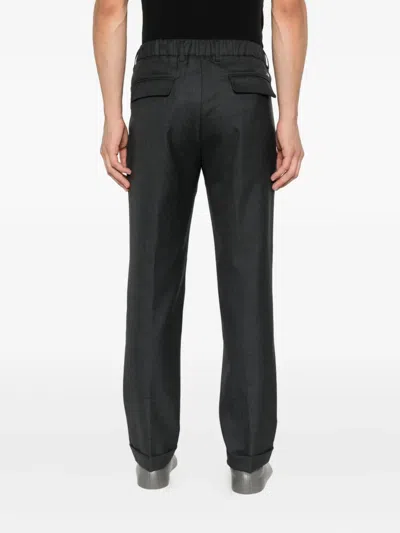 Herno Drawstring Cuffed Trousers In Green