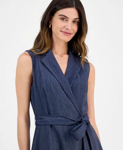 Julia Jordan Women's Sleeveless Midi Dress In Blue