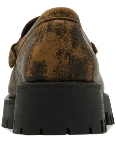 Steve Madden Women's Langsten Lug-sole Tailored Loafers In Brown