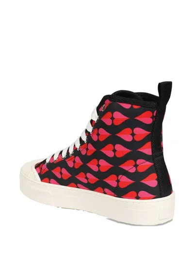 Weekend Max Mara Heart-print High-top Sneakers In Multi