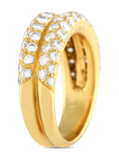 Pre-owned Van Cleef & Arpels  18k Yellow Gold Half Eternity Diamond Ring