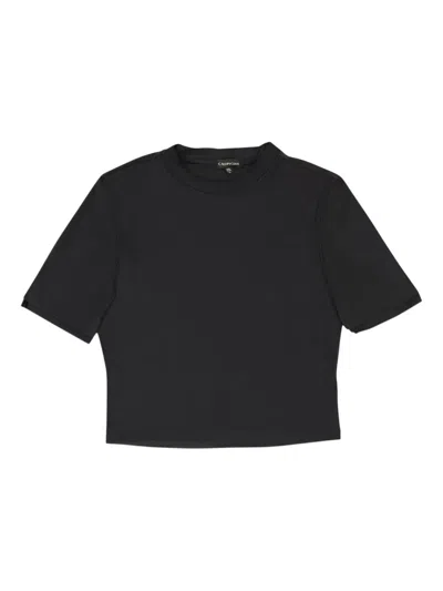 Callipygian Scuba Crew-neck T-shirt In Black