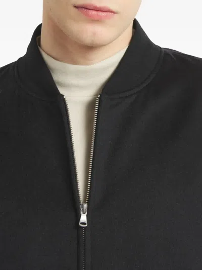 Barena Venezia Wool Zip-front Bomber Jacket In Black