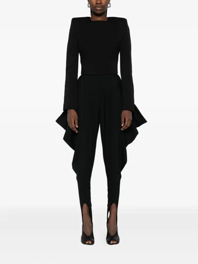 Burc Akyol Foot-strap Stirrup Trousers In Black