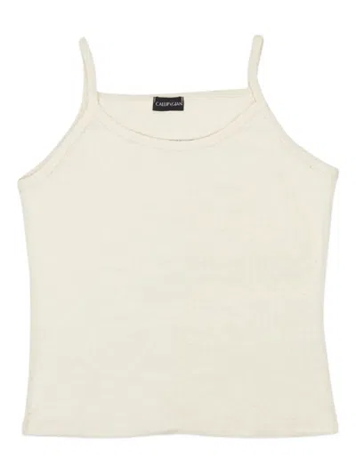 Callipygian Sleeveless Top In White