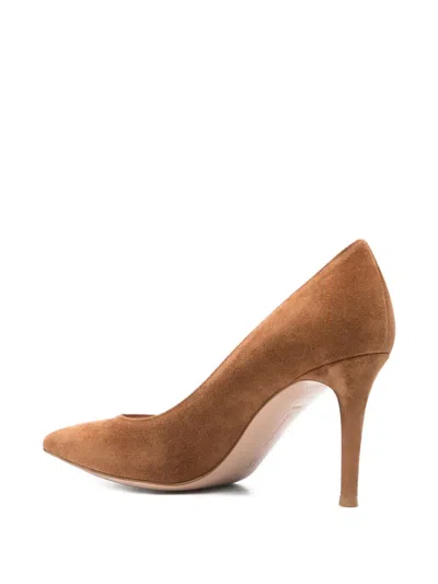 Gianvito Rossi 85mm Gianvito Pointed-toe Suede Pumps In Brown
