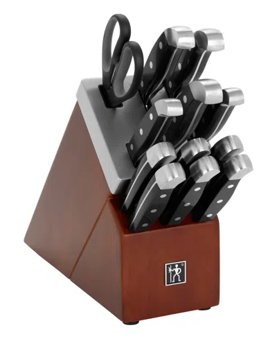Henckels Stainless Steel 13-pc. Self-sharpening Knife Block Set In Brown