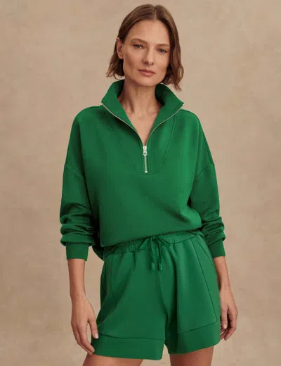 Varley Hawley Half Zip Sweatshirt Verdant Green