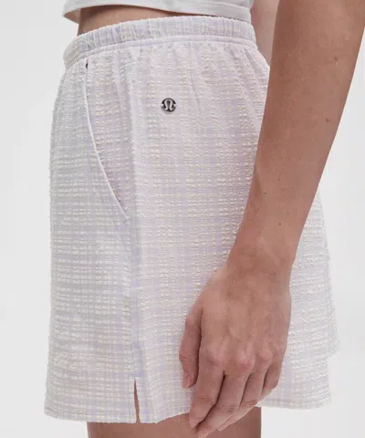 Lululemon Seersucker Check Mid-rise Pull-on Short 3"