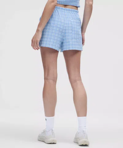 Lululemon Seersucker Check Mid-rise Pull-on Short 3"