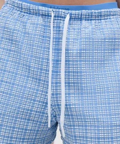 Lululemon Seersucker Check Mid-rise Pull-on Short 3"