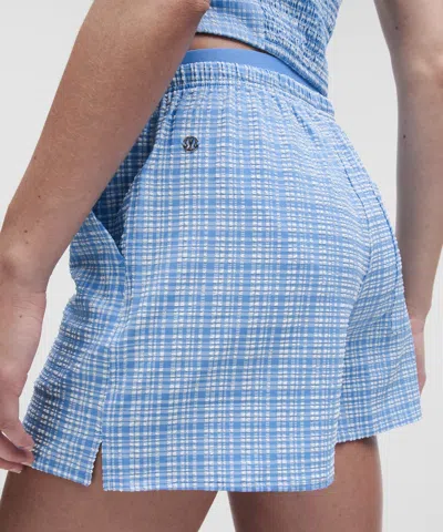 Lululemon Seersucker Check Mid-rise Pull-on Short 3"