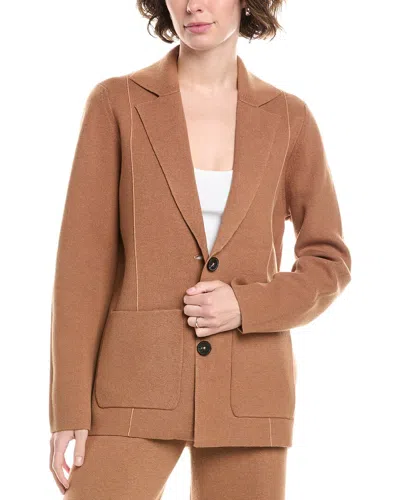 Incashmere In2 By  Seamed Cashmere-blend Blazer In Brown