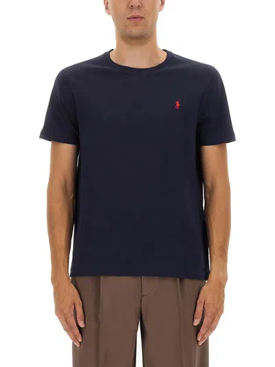 Polo Ralph Lauren Navy Blue Cotton Classic-fit T-shirt In Black