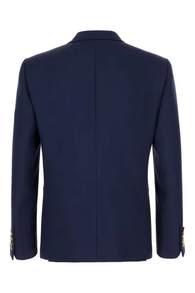 Valentino Single-breasted Jacket In Blue