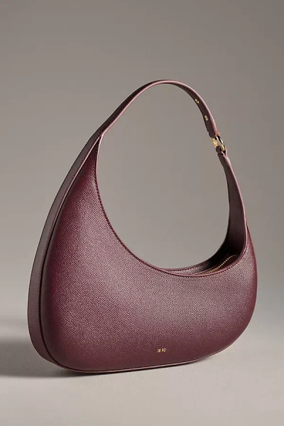 Jw Pei 'harlee' Bordeaux Shoulder Bag With Logo Lettering On The Front And Single Shoulder Strap In Grained In Purple