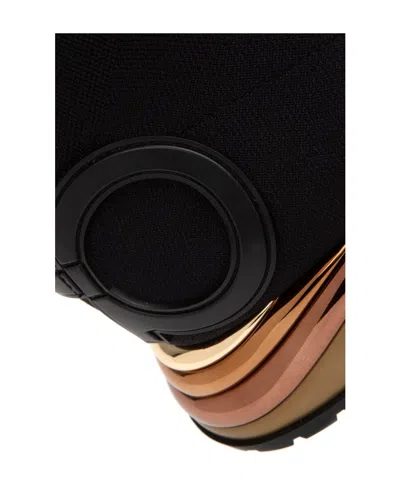 Ferragamo Gardena Woman Sneakers Black Size 8 Textile Fibers In Black