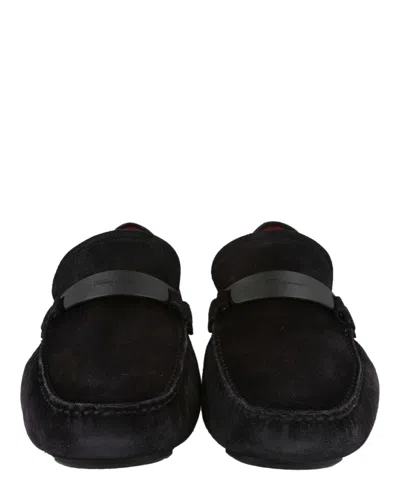 Ferragamo Man Loafers Black Size 8.5 Leather