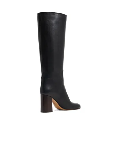 Ferragamo Ovidio 85 Knee-high Boots In Black