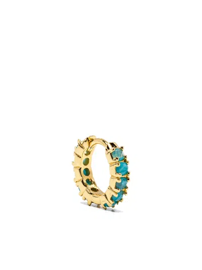 Ryenn's Eyes Apatite Huggie-hoop Earrings In Gold