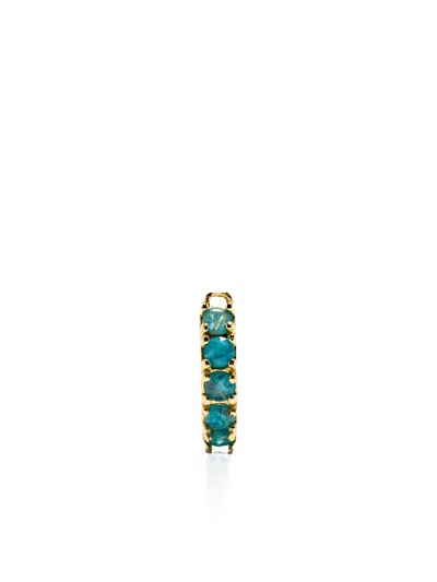 Ryenn's Eyes Apatite Huggie-hoop Earrings In Gold