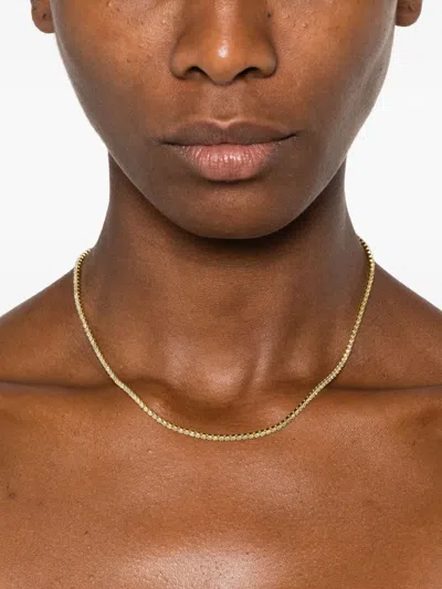 Ryenn's Eyes Aventurine Tennis Necklace In Gold