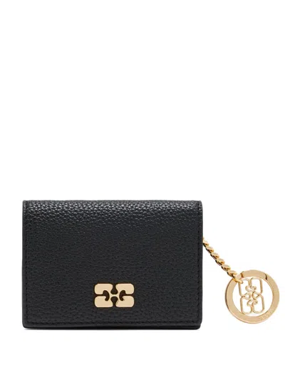 Ganni Bou Logo Card Holder In Black
