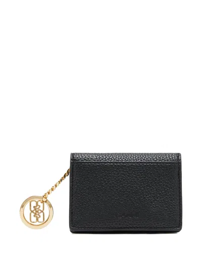 Ganni Bou Logo Card Holder In Black