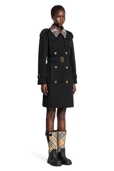 Burberry Mid-length Castleford Trench Coat In Black