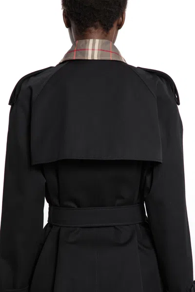 Burberry Mid-length Castleford Trench Coat In Black