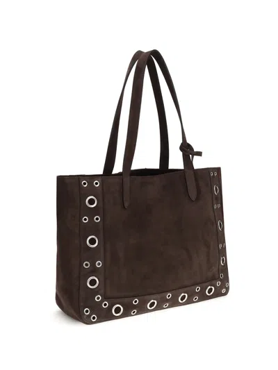 Valentino Nellcote Mirror-embellished Suede Mini Tote Bag