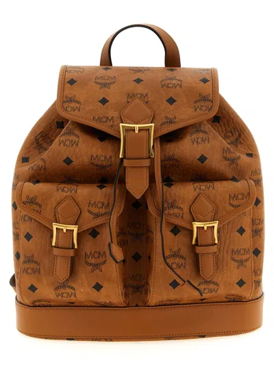 Mcm Straps Detail Hardware Pockets Handle In Brown