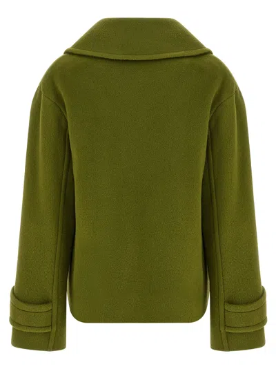 Tagliatore 'sheila' Coat Double-breasted Flap Pockets In Green