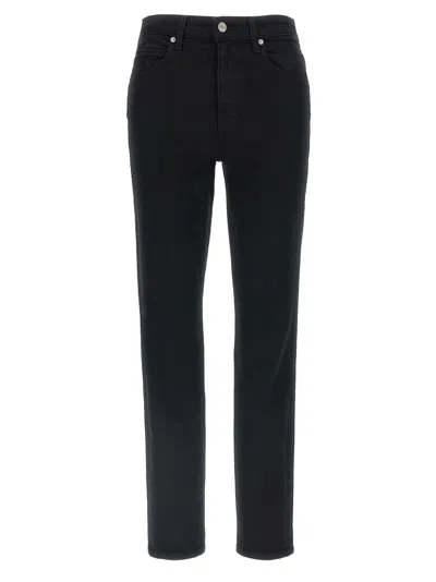Khaite Corben High Waist Straight Leg Jeans In Black