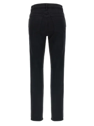 Khaite Corben High Waist Straight Leg Jeans In Black