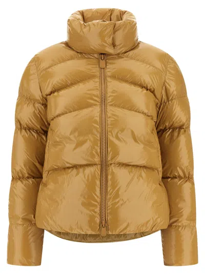 Pinko Mirco High-neck Puffer Jacket In Brown