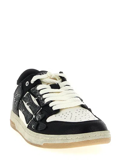 Amiri Men's Bandana Skeleton Top Low Sneakers In Black