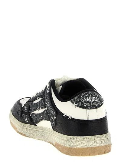 Amiri Men's Bandana Skeleton Top Low Sneakers In Black
