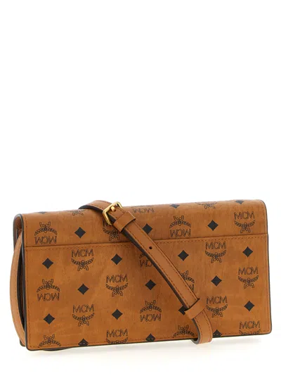 Mcm Aren Wallet On Chain In Brown