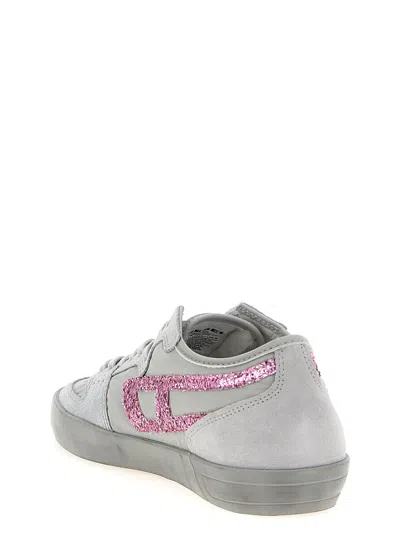 Diesel Low-top Glitter Rubber Sole Sneakers In Gray