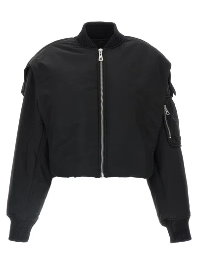 Jean Paul Gaultier Short Zip-up Jacket In Black